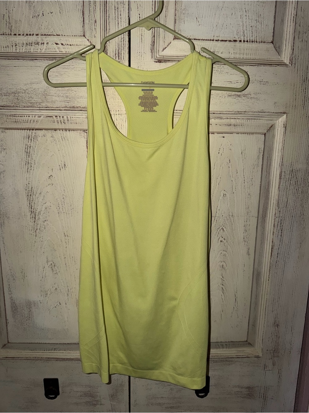 Danskin Now Neon Yellow Racerback Tank